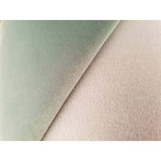 Samt, pastell mintgrün 140 cm breit, 290 g/m² rückseitig mit weißem  Vlies