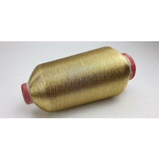 Embroidery thread or round thread with metallic luster